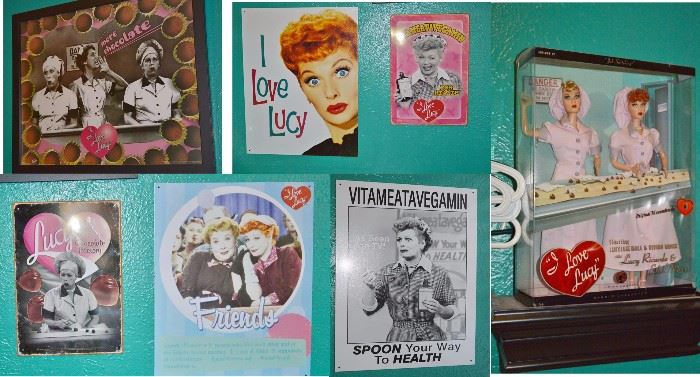 I Love Lucy signs and dolls