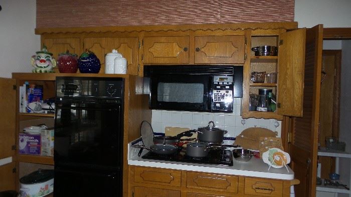 Pots and pans, kitchen appliances large and small