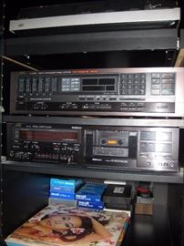 JVC receiver & cassette deck.  