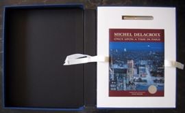 Michel Delacroix's art book in presentation case. 
