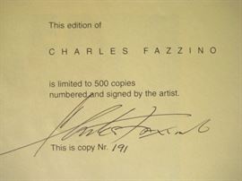 Charles Fazzino signed limited edition art book.