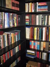 Books and book cases. 