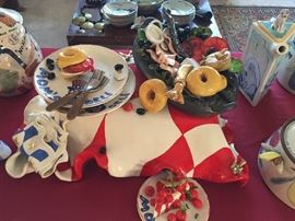 Huge Gerri Palmer ceramic : Gerri seemed to have worked in Cleveland in the 80s and she has written a book called The Trash Talking Cookin Club.
"Gerri Palmer is an artist and teacher for most of her life began writing after retirement because she needed to share the experiences of her almost seventy years. She is the mother of two, married and cooking for the love of her life as they live on the shores of the beautiful Chesapeake Bay."
