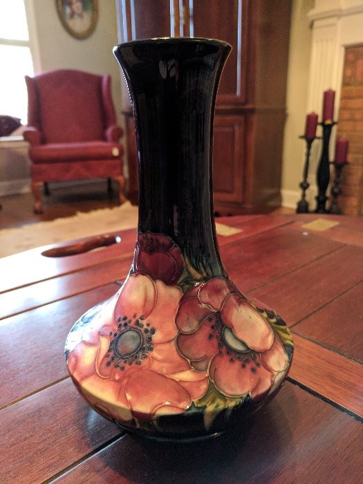 Vintage Moorcroft Vase Poppy Flowers 