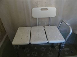 Shower bench seat.
