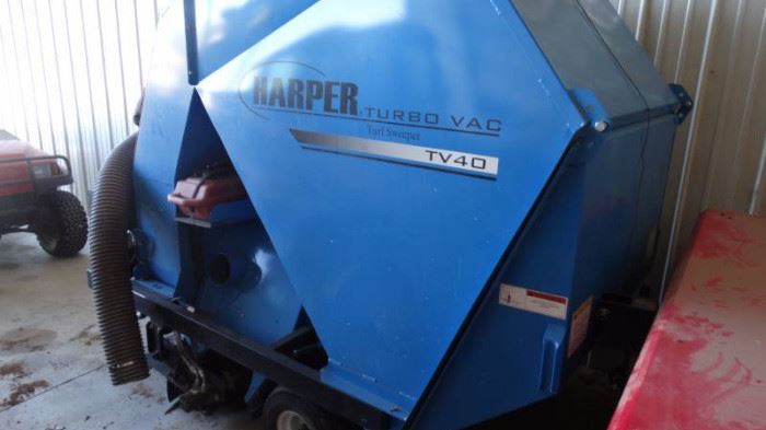 Harper turbo vac turf sweeper tv40. Brush on hydra ...