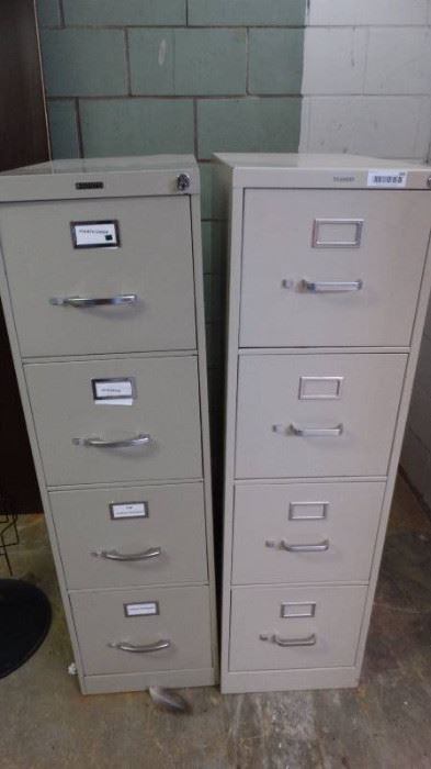 2 4-Drawer file cabinet.
