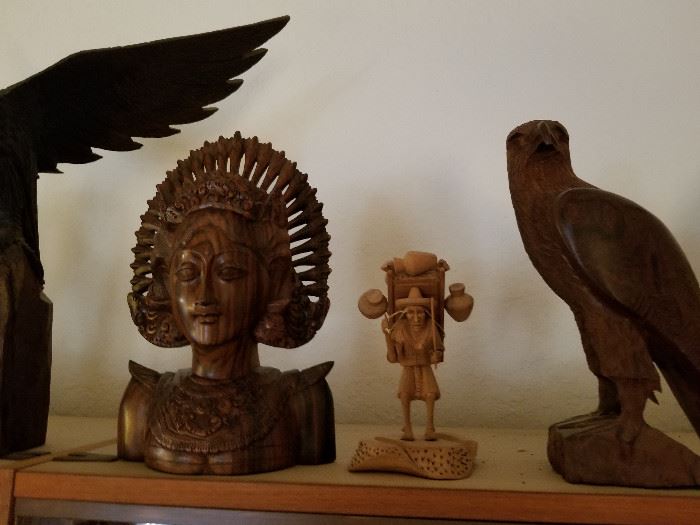 Carved wood pieces