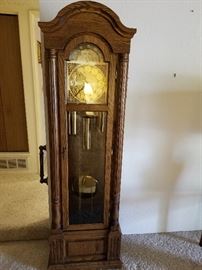 Oak Long case Grandfather Clock