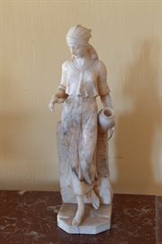CARVED MARBLE FIGURE SCULPTURE