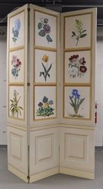 PAINTED CANVAS ROOM DIVIDER SCREEN