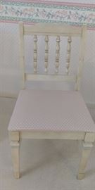 Vintage off-white//cream with baby blue trim lighted desk/hutch/bookcase and chair