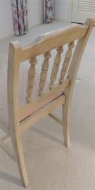 Vintage off-white//cream with baby blue trim lighted desk/hutch/bookcase and chair