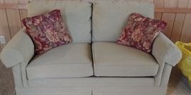 Barely used-Like new Ethan Allen Loveseat - Light Olive/Sage color very neutral comfortable and quality!