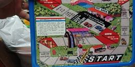 Vintage metal lunch box with thermos