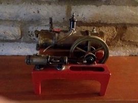 ANTIQUE  WEEDEN CAST IRON & BRASS STEAM ENGINE
