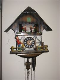 German Cuckoo Chalet Style Wall Clock