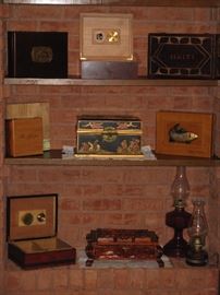 Vintage Humidors, Cigar Boxes, Wood Jewelry Box