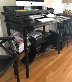 Only the desk is for sale. Nothing on or under the desk are for sale.