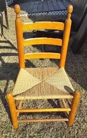 Ladder Back Chair with Rush Seat