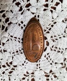 Elongated 1929 Penny from the 1939 Worlds Fair in New York