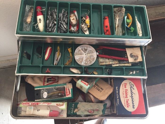 Vintage Tackle Box and Fishing Lures