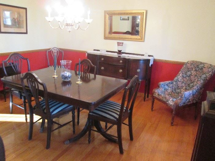 Mahogany Dining Room Set, Sideboard