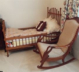 19th Century Spindle Youth Bed
19th Century Swan Neck Arm Rocking Chair
