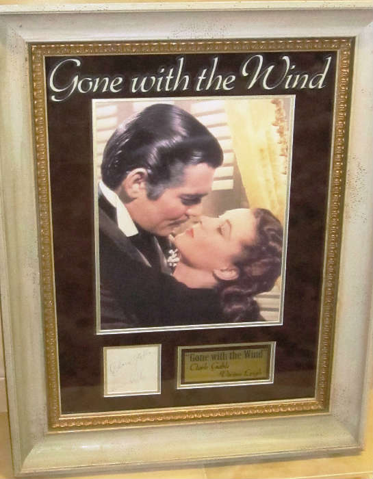 Clark Gable and Vivien Leigh certified autographs