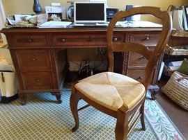 Nice, vintage Frenchy desk, with appropriate fembot chair,