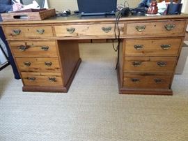 View from the other side of the tracks. The bound sisal rug measures 13' 10" x 11' 10".