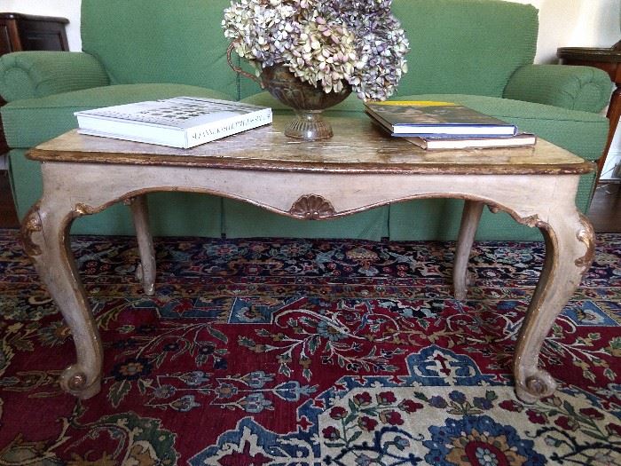 Quite nice find, a vintage Italian florentine coffee table.