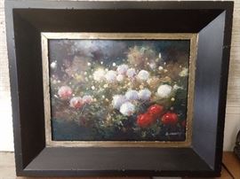 One of a pair of signed originals, on canvas, by B. Harvey.