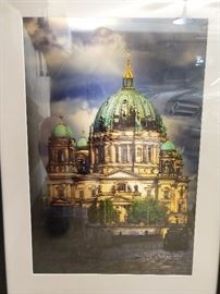 Nicely framed/matted photograph of the Berliner Dom, signed by noted Chattanooga, TN photographer, Lawson Whitaker.