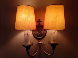 Another pair of slurpy wall sconces.                                        You should price these things at retail, Scott's or Lamp Art - Krazee prices, high as a cat's back I tell ya!