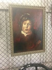 "Ashcan School" American painting, circa 1920, in appropriate frame.