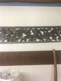 Two of several pierced handcarved architectural items from the 19th century.