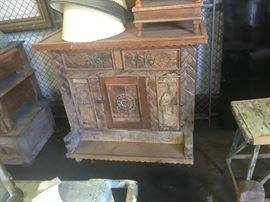 Finely carved 19th century storage wall cupboard from China.