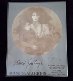 Ramon Santiago "AVANTI GALLERIES" Hand-Signed Art Print