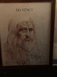 Ramon Santiago "Da Vinci" Signed and framed print