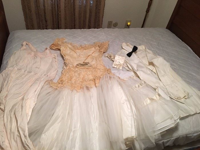 Found in an old container -- appears to be a wedding outfit and honeymoon nightie -- will be sold as set
