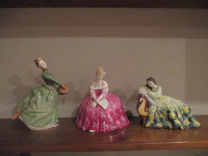 A Few of the Many Royal Doulton Figurines