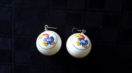 KU earrings