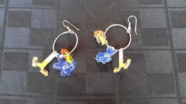 KU earrings