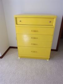 Vintage dresser - painted a sunshine yellow