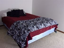 Bedding not included. Queen mattress and box springs