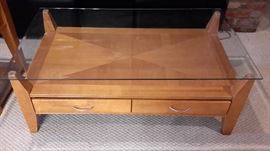 Glass top coffee and sofa table 