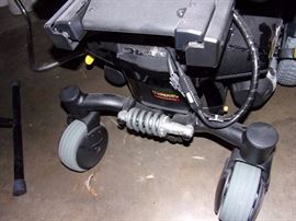 Q6 Edge scooter/motorized wheelchair-Recent model, power wheelchair, with full capabilities to assist user with most rehabilitation.
Good used condition; all original features & functions and many extra options factory installed; RECLINE, ELEVATE, TILT, COLOR LCD COMPUTER CONTROLS, and ATTENDANT CONTROL.
Quantum Q6-Edge by Quantum Rehab, a division of Pride Mobility Company, makers of all the models of Jazzy Scooters.