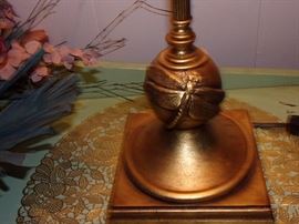 Dragonfly lamp base and lamp shade