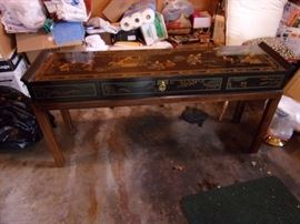 Asian table and two stools